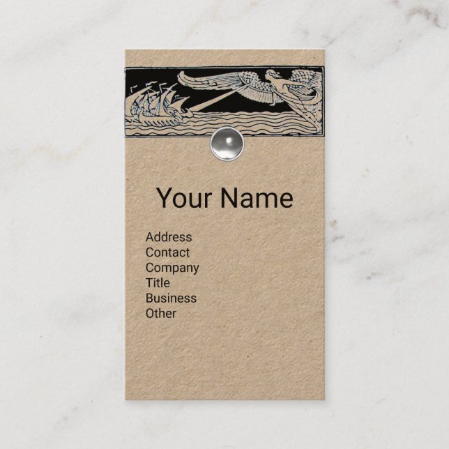 ANTIQUE VESSELS,Sea Travel,Wind Black Kraft Paper Business Card (Front)