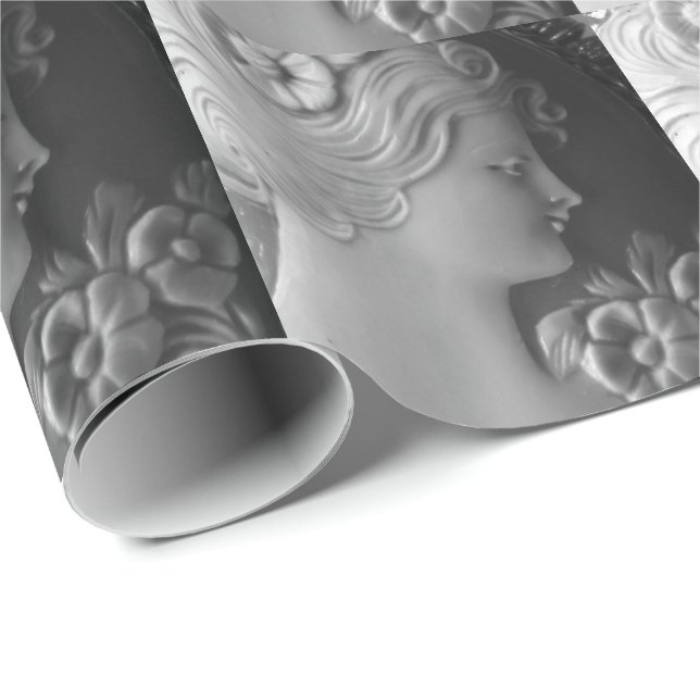 Antique victorian Cameo silhouette  Wrapping Paper (Roll Corner)
