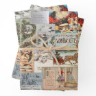 Antique Victorian Christmas Ephemera Collage Art