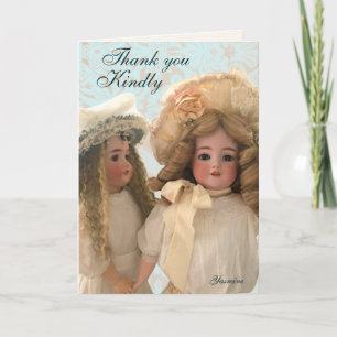 Antique Victorian Dolls Thank You Card