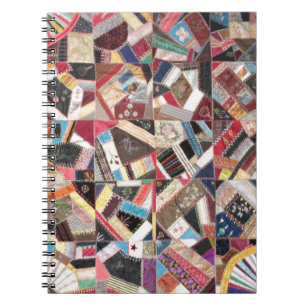 Antique, Victorian-Era, Crazy Quilt Notebook