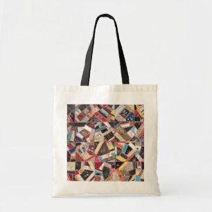 Antique, Victorian-Era, Crazy Quilt Tote Bag