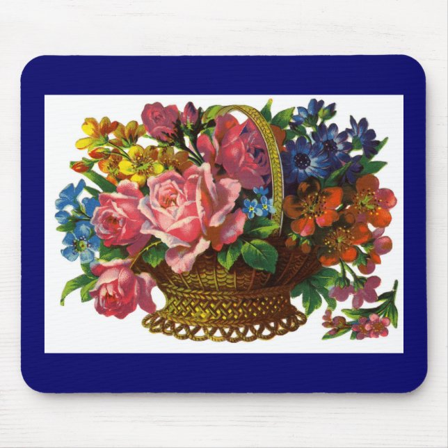 Antique Victorian Floral Mousepad (Front)