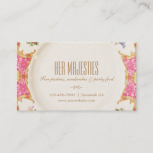 Antique Victorian High End Catering Business Card