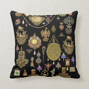 Antique Victorian, nouveau and deco Jewellery art Cushion