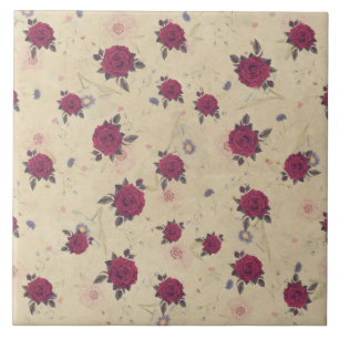 Antique Victorian Roses home decoration Tile