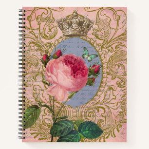 Antique Victorian Shabby Chic Style Notebook