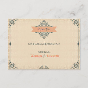 Antique Victorian Style Vintage Wedding Thank You