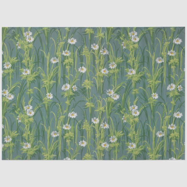 Antique Victorian Vintage Flower Pattern Tissue Paper (Front)