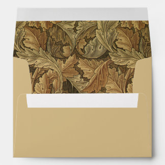 Antique Victorian Warm Autumn Leaves Wedding Envelope