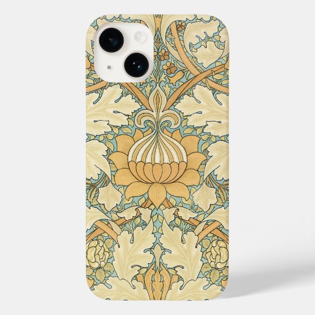 Antique Victorian William Morris Floral Leaf Plant Case-Mate iPhone Case (Back)