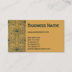 Antique Victorian William Morris Floral Pattern Business Card
