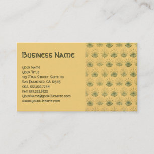 Antique Victorian William Morris Flowers Floral Business Card