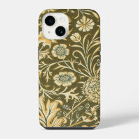 Antique Victorian William Morris Garden Flowers