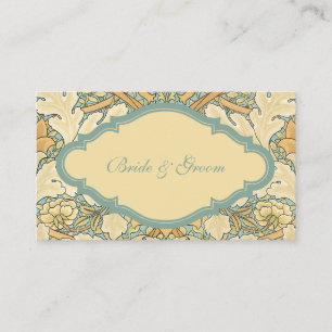 Antique Victorian William Morris St. James Floral Place Card