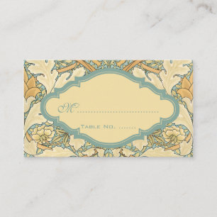 Antique Victorian William Morris St. James Floral Place Card