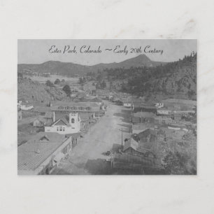 Antique view Estes Park Colorado CO steet town PCs Holiday Postcard