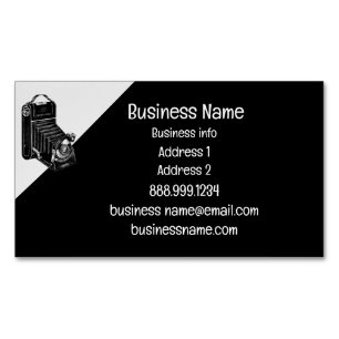 Antique Vintage Camera Repair or Store Magnetic Business Card