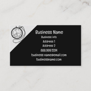 Antique Vintage Clock WatchRepair or  Store  Business Card