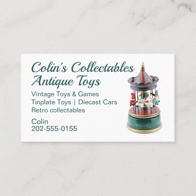Antique Vintage Collectable Toy Business Card (Front)