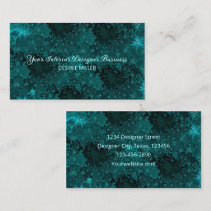 Antique Vintage Dark Teal Watercolor Texture Business Card