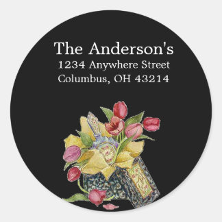 Antique/Vintage Flower Box Address Labels
