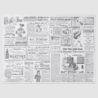 Antique Vintage French Beauty Ads Ephemera Tissue Paper