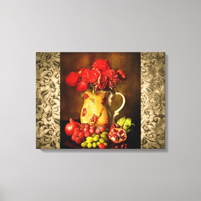 Antique Vintage Fruit and Flower Canvas (Front)