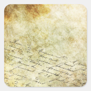 Antique Vintage Handwriting on Parchment Stickers