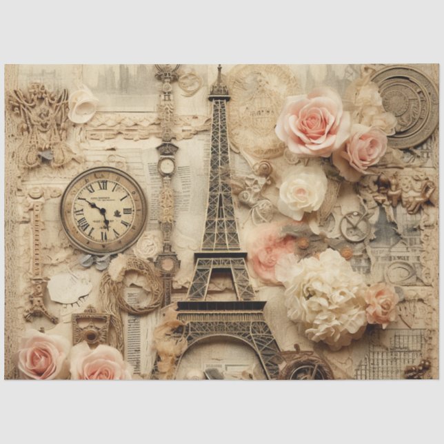 Antique vintage History  Tissue Paper (Front)