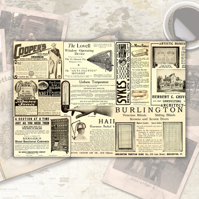 Antique Vintage Merchant Ads Ephemera  Tissue Paper (Creator Uploaded)