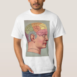 Antique Vintage Mind Brain Map Phrenology head T-Shirt