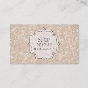 Antique Vintage Paisley Hair Stylist Fashion Appointment Card