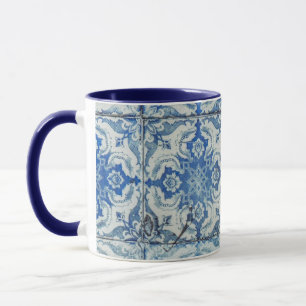 Antique Vintage Portuguese Tiles Pattern - Azulejo Mug