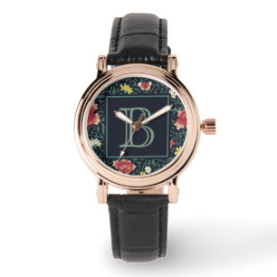 Antique Vintage Pretty Floral Monogram Watch