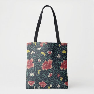 Antique Vintage Pretty Floral Pattern Tote Bag