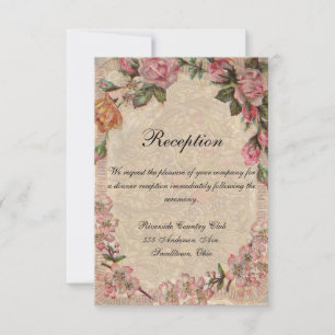 Antique vintage reception card pretty