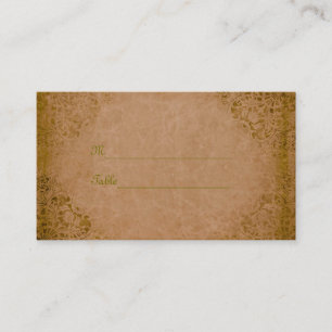 Antique Vintage Swirl Floral Table Place Card