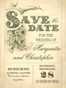 vintage save the date postcards zazzle uk