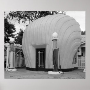 Antique Visible Gas Pumps Poster