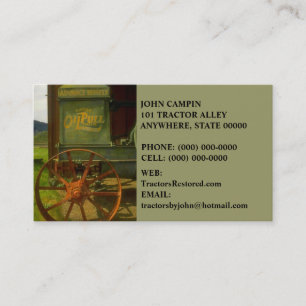 ANTIQUE VNTG TRACTOR RESTORATION ~ BUSINESS CARDS! BUSINESS CARD
