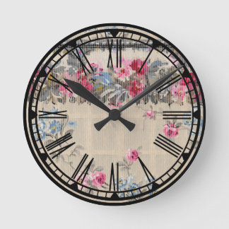 Antique Wallpaper Art Wall Clock