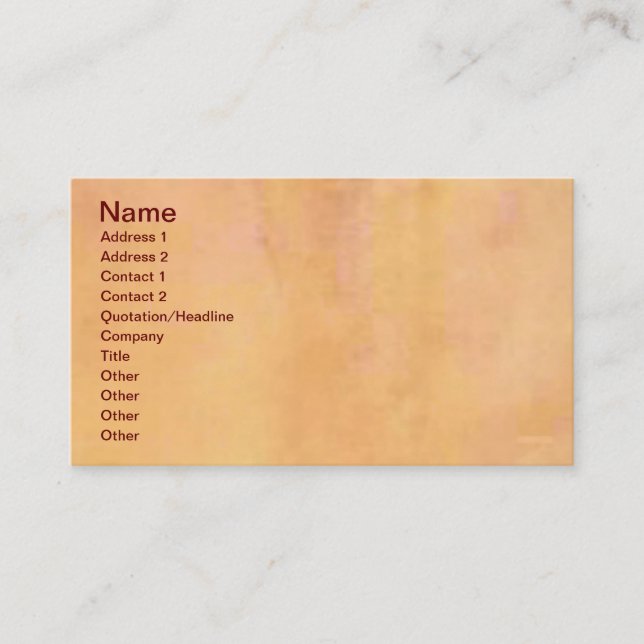 Antique Wash Business Card (Front)