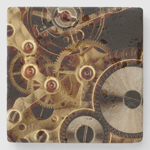Antique Watch Mechanism Stone Coaster