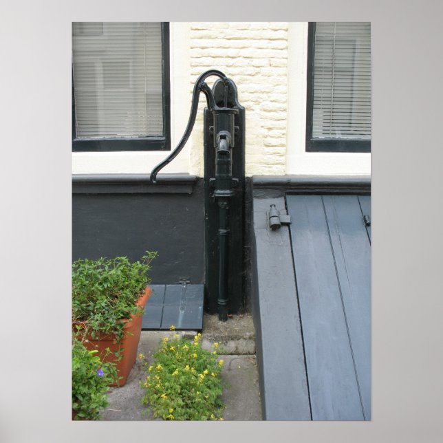 Antique Water Pump Holland House Photo Poster Art (Front)