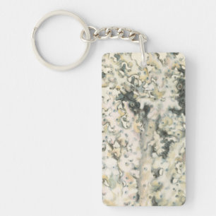 Antique Watercolor Coral Key Ring