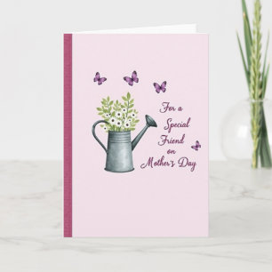 Antique Watering Can Mothers Day Card
