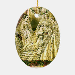 Antique Wedding Bridal Ceramic Tree Decoration