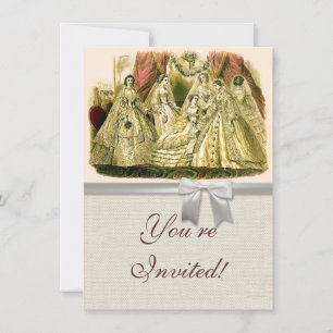 Antique Wedding Bridal Invitation