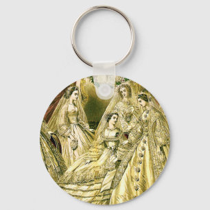 Antique Wedding Bridal Key Ring